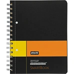Бизнес-тетрадь SMARTBOOK (А5, 120л, клетка, спираль, разд, карман, жел-оранжевый)