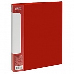 Папка с 40 вкладышами СТАММ «Стандарт» А4, 21мм, 600мкм, пластик, красная