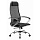 Кресло офисное МЕТТА «К-27» хромтканьсиденье и спинка мягкиечерное