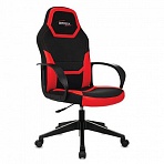 Кресло компьютерное BRABIX «Alpha GM-018», ткань/экокожа, черное/красное, 532637