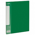 Папка с боковым зажимом СТАММ «Стандарт» А4, 17мм, 700мкм, пластик, зеленая