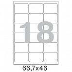 Этикетки самоклеящиеся Office Label белые 66.7×46 мм (18 штук на листе А4, 100 листов в упаковке)