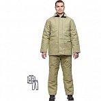Костюм сварщика брезентовый утепленный хаки (размер 44-46, рост 182-188)