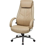 Кресло для руководителя Easy Chair-572 TR бежевое (рециклированная кожа/металл)