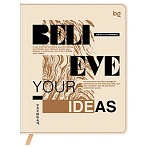 Дневник 1-11 кл. 48л. (твердый) BG «Believe your ideas», иск. кожа (балакрон), печать, ляссе