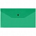 превью Папка-конверт на кнопке СТАММ, С6, 150мкм, прозрачная, зеленая