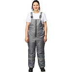 Полукомбинезон рабочий зимний женский з46-ПК серый (р.48-50) 158-164