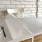 Скатерть на стол гиб. стекло Dekorelle 120×80см рифленая толщ 0.8мм прозрач
