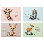 Альбом для рисования 08л., А4, на скрепке BG «Animals»