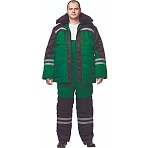 Костюм рабочий зимний муж з03-КПК зел/черн (р.68-70) 182-189