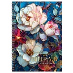 Тетрадь 96л., А5, клетка на гребне BG «Витраж», глянцевая ламинация, тиснение фольгой, твердая обложка