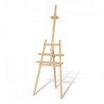 Мольберт напольный из сосны Лира с полкой, 55×170х120 см, высота холста до 120 см, BRAUBERG ART