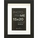 Рамка пластиковая с паспарту Gloria Black 15×20 см черная