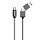 Кабель USB PERO DC-04 micro-USB, 2А, 2м, Silver-black