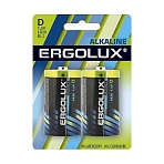 Батарейка Ergolux Alkaline 2шт/бл (LR20 BL-2, 1.5В) (11752)