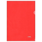 Папка-уголок СТАММ А4, 180мкм, пластик, прозрачная, красная