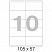 превью Этикетки самоклеящиеся Office Label белые 105×57 мм (10 штук на листе А4, 100 листов в упаковке)