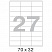 превью Этикетки самоклеящиеся Office Label 70×32 мм (27 штук на листе A4, 100 листов в упаковке)
