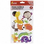 Наклейки из EVA «Зверята», 8 шт., ассорти, ОСТРОВ СОКРОВИЩ
