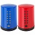 превью Точилка FABER-CASTELL «Grip 2001 Mini», с контейнером, пластиковая, красная/синяя