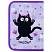 превью Пенал ПИФАГОР, 1 отделение, 2 откидные планки, полиэстер, 20×14 см, «Falling cat»