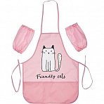 Фартук для труда №1 School Friendly cats карман, нарукав.,490×390мм, ФН 61-1