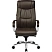 превью Кресло для руководителя Комус Мебель (Easy Chair) 534 коричневое (натуральная кожа с компаньоном, металл хромированный)