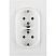превью Розетка встраиваемая двойная Schneider Electric ANT000124 AtlasDesign с заземлением 16 А IP20 белая