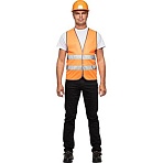 Жилет сигнальный, Тип 1Е, цв. оранж. (р. XS-M/40-46)