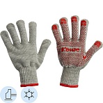 Перчатки защитные КОМУС зимние акриловые с ПВХ покрытием цв. серый