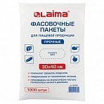 Пакеты фасовочные 30×40 КОМПЛЕКТ 1000 шт., ПНД, 10 мкм, ПРОЧНЫЕ, евроупаковка, ЛАЙМА