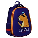 Ранец ArtSpace School Friend «Capybara» 39×30×18см, 2 отделения, 2 кармана, анатомическая спинка