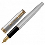Ручка перьевая Parker Sonnet цвет чернил черный цвет корпуса серебристый (артикул производителя 1931504)