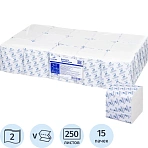 Бумага туалетная д/дисп Luscan Professional 2слбелцел250л15 пач/уп