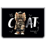 Папка для труда 2 отделения, А4, ArtSpace «Cat life», пластик, на молнии