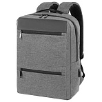 Рюкзак HEIKKI PANEL (ХЕЙКИ), отделение для ноутбука, USB-порт, серый, 44×30x13 см