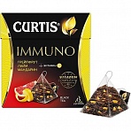 Чай Curtis Immuno черный грейпфрут, лайм и мандарин 15 пакетиков-пирамидок