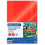 Картон цветной А4 МЕЛОВАННЫЙ, 5 листов, 5 цветов, BRAUBERG, 200×290 мм