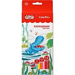 Карандаши цветные 12цветов Комус Класс ColorPics, шестигранные