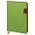 Ежедневник недатированный А5 (138×213 мм), BRAUBERG «AIM», под кожу 136 л., светло-зеленый