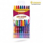 Карандаши восковые Crown «ArtStory», 08цв., выкручивающийся стержень, ПВХ, европодвес