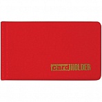 Визитница карманная OfficeSpace на 20 визиток, 65×110мм, ПВХ, красный