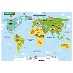 Настольное покрытие BRAUBERG KIDS, А3+, пластик, 46×33 см, «Кот-энтузиаст изучает Мир»