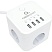 превью Сетевой фильтр Cablexpert Cube 3р/1.5м, 10А, 4хUSB, белый(CUBE-3-U4-W-1.5)