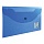Папка-конверт с кнопкой МАЛОГО ФОРМАТА (250×135 мм), прозрачная, синяя, 0.18 мм, BRAUBERG