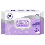 Полотенца влажные Salfeti Universal, 60шт, очищающие, универсальные, с пластиковым клапаном