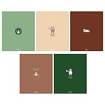 Тетрадь А5, 96 л., HATBER, скоба, клетка, Soft-touch ламинация, «Coffee Story» (микс в спайке), 094578