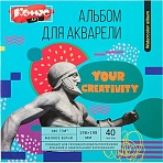 Альбом для акварели Комус Арт Студия 198×198мм, 40л, 180 г/м, склейка