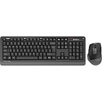 Набор клавиатура+мышь A4Tech Fstyler FG1035 GREY USB беспров. чер/сер