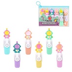 Набор текстовыделителей с топперами 6 ЦВЕТОВ ПАСТЕЛЬ, «КОСМО», линия 1-4 мм, FUNSTER (ФАНСТЕР)